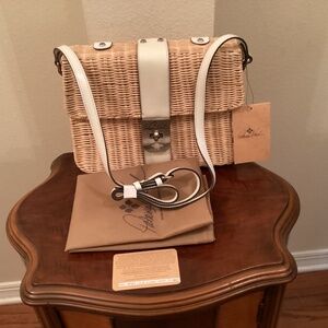 NWT Patricia Nash Spring Wicker Satchel Bag
